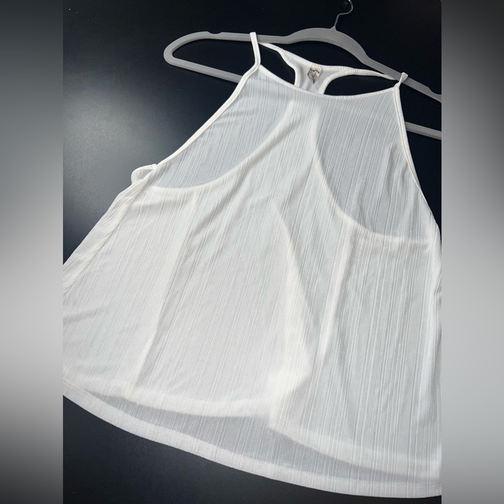 Intimately Free People White Light Ribbed Tank Size Small EUC